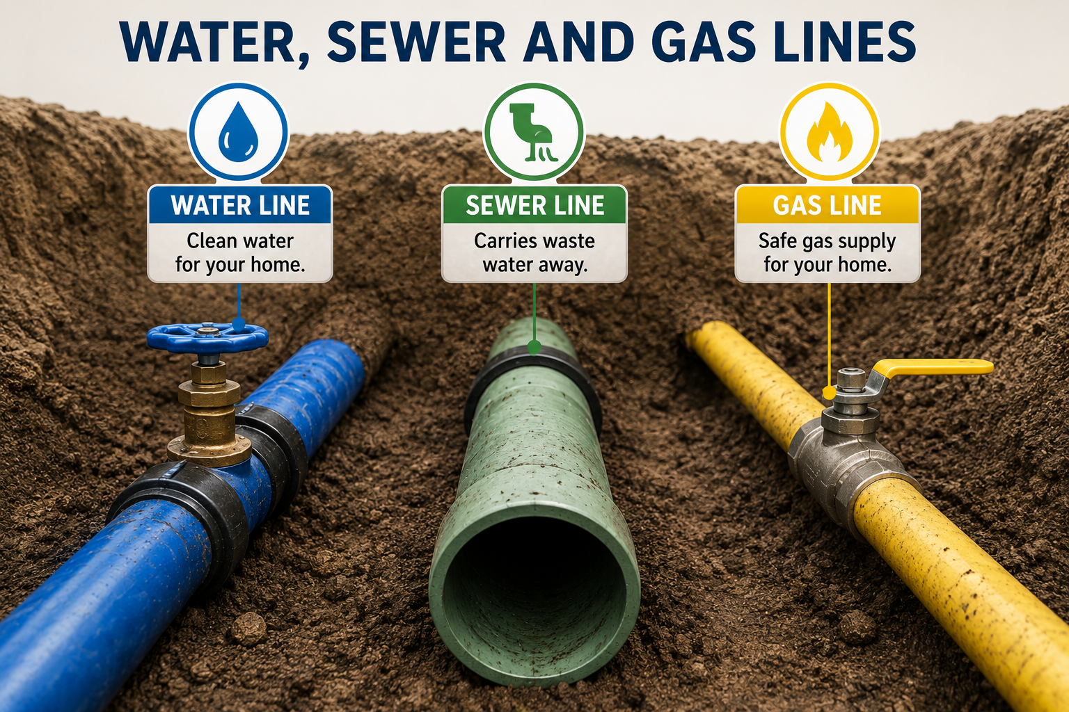 Commercial pipe and utility lines
